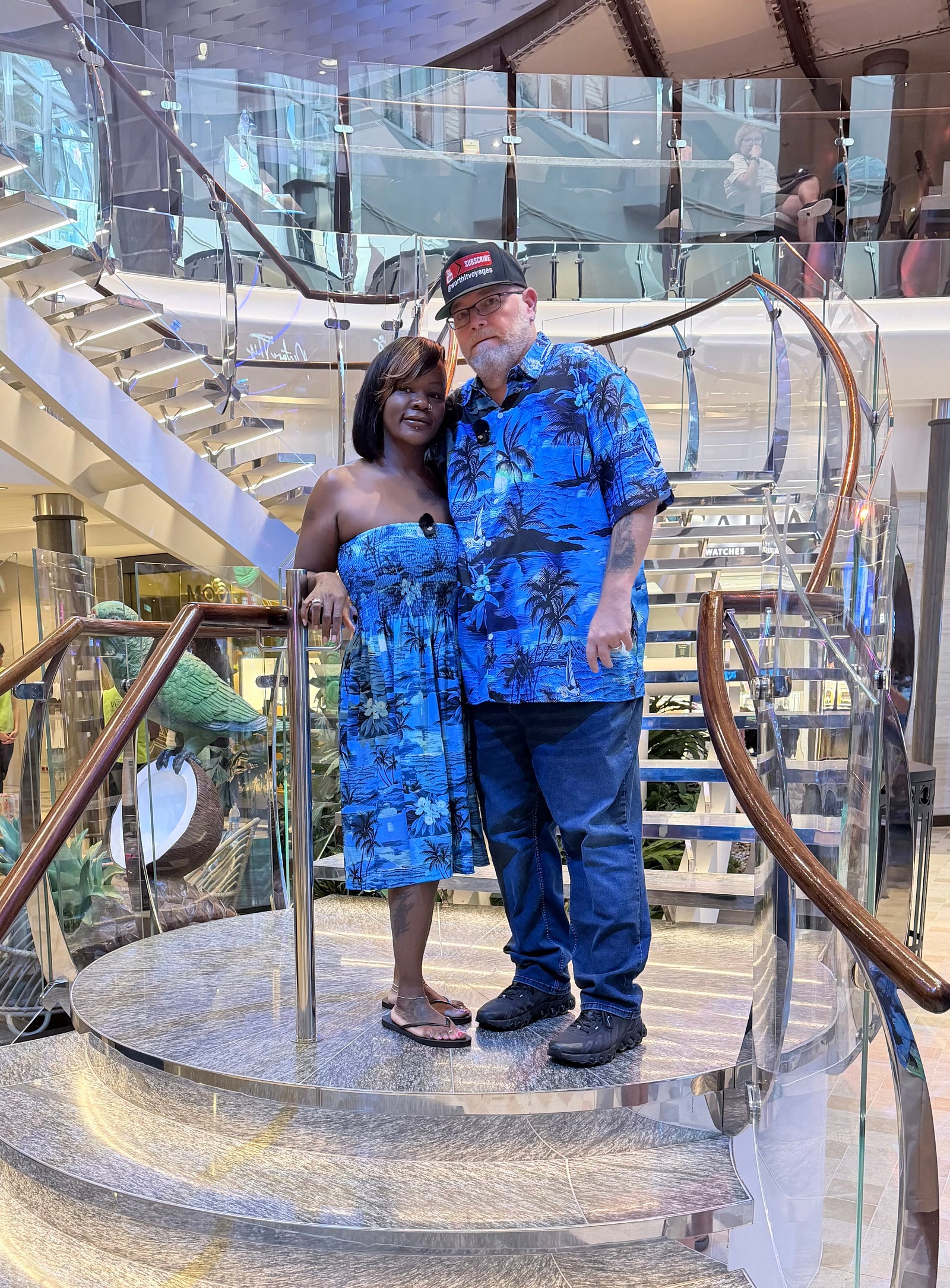 John and Tiffany aboard a cruise ship